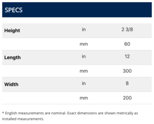 paver specs and sizes