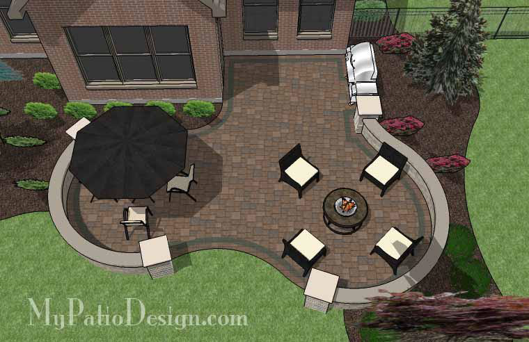 Separate Spaces Corner Space Patio Design